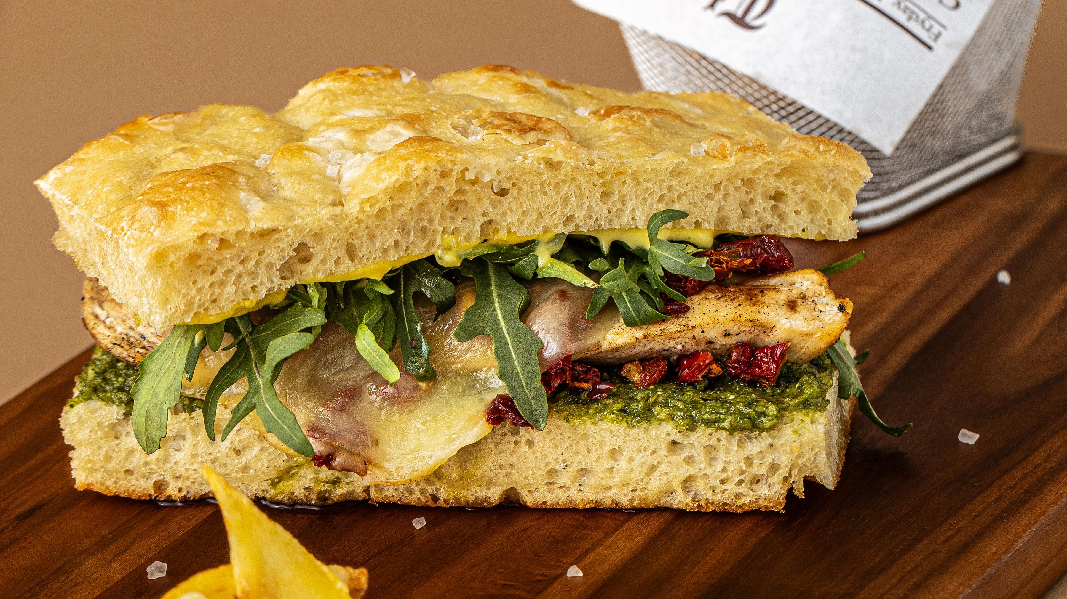 Mediterranean Chicken Focaccia